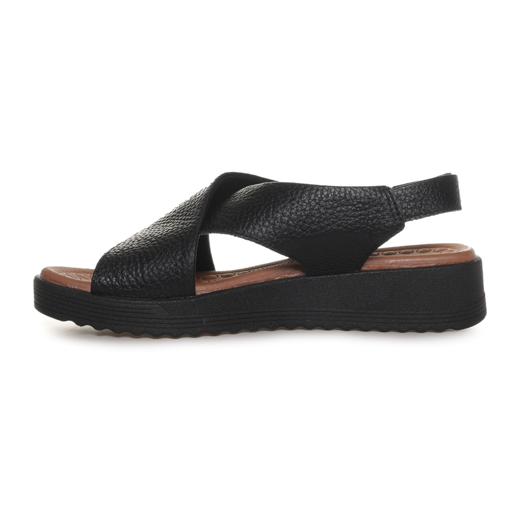 Usaflex Sandalia 24-MA10005-1 Preto Couro -1-